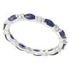 Shared Prong Marquise Cut Sapphire and Diamond Eternity Band