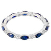 Shared Prong Marquise Cut Sapphire and Diamond Eternity Band