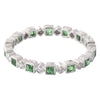 Princess Cut Tsavorite and Diamond Eternity Band