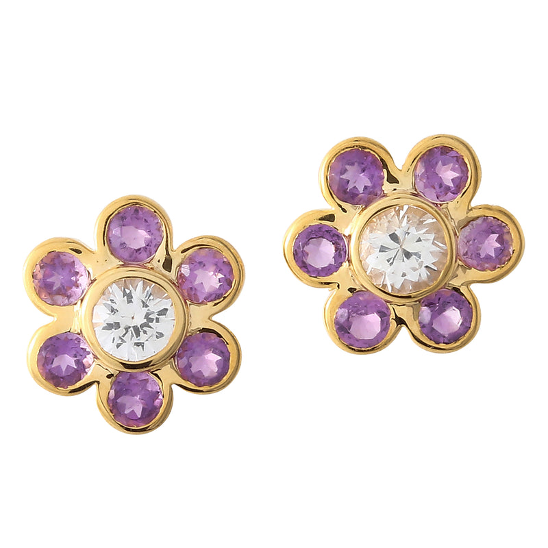 Pop Purple Mini Flower Power Earrings