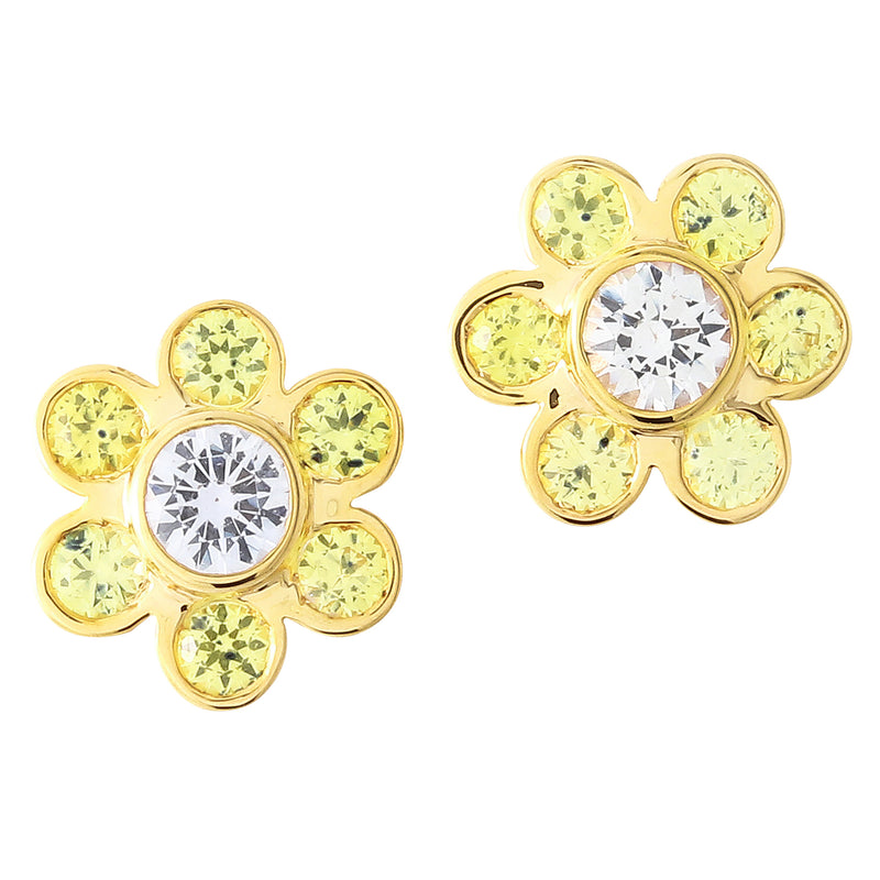 Pop Yellow Mini Flower Power Earrings