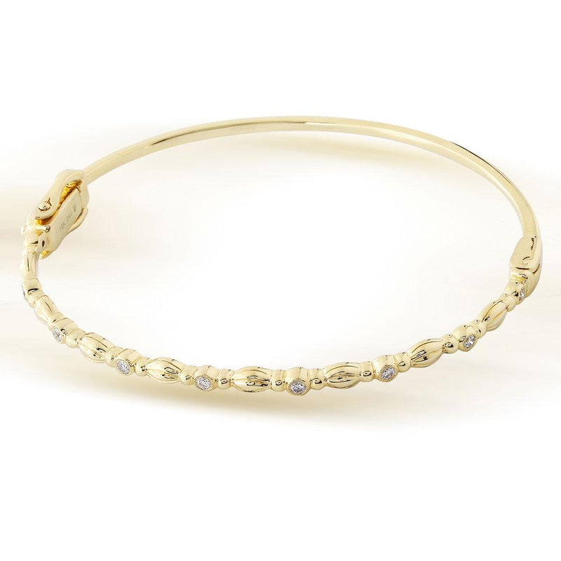 Round Cut Diamond Bangle