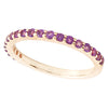 Round Cut Amethyst Set with Shared Prongs Band