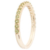 Round Cut Peridot Band Set with Shared Prongs