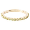 Round Cut Peridot Band Set with Shared Prongs