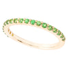 Round Cut Tsavorite Band Set with Shared Prongs