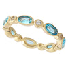 White Sapphire and Blue Topaz Eternity Band