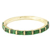 Bar Set Baguette Cut Tsavorite Band Halfway Around