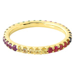 Round Cut Multi-Color Eternity Band