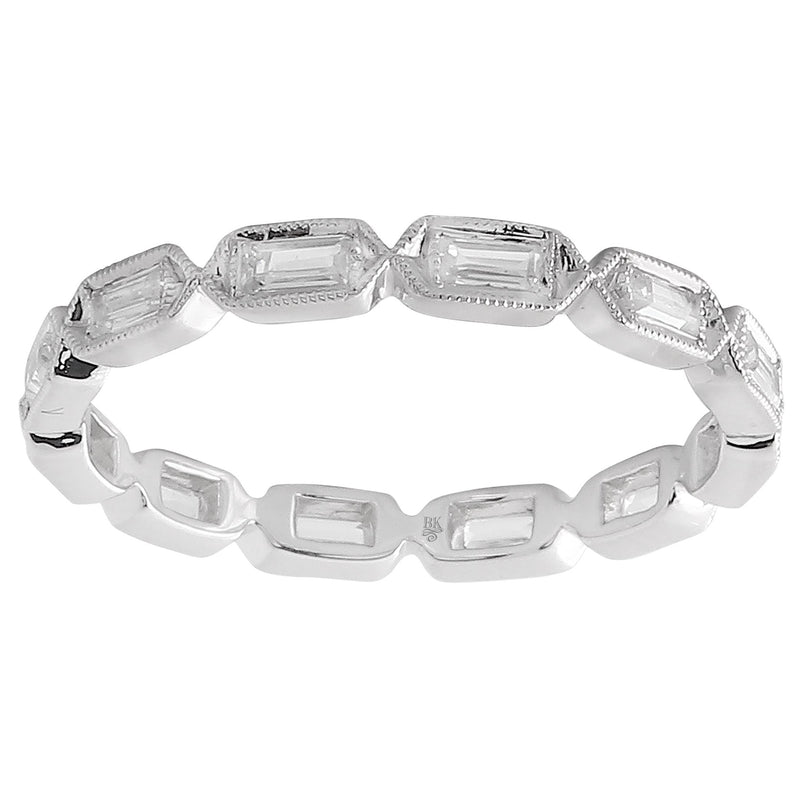 Bezel Set Baguette Cut Diamond Eternity Band