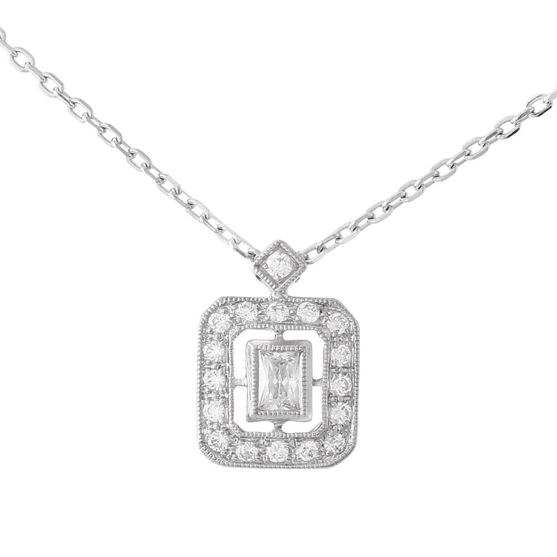 Baguette Cut Diamond Pendant