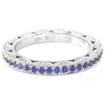 Sapphire and Diamonds Eternity Band