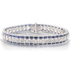 Baguette Cut Sapphire and Diamond Art Deco Tennis Bracelet