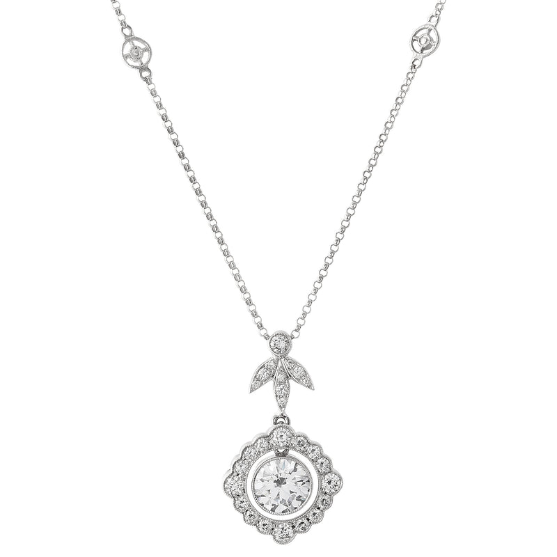 Round Diamond Bezel Set Pendant