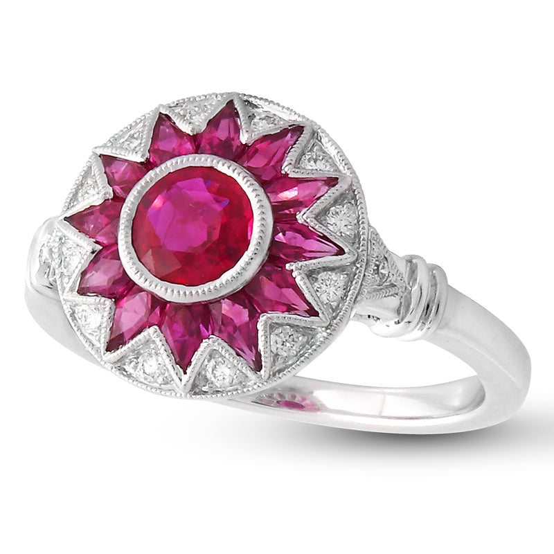 Sunstar Ruby and Diamond Fashion Mount