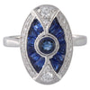 French Cut Sapphire and Diamond Fashion Mount