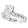 Oval Center Semi-Mount with Matching Diamond Band