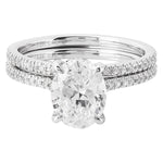 Oval Center Semi-Mount with Matching Diamond Band