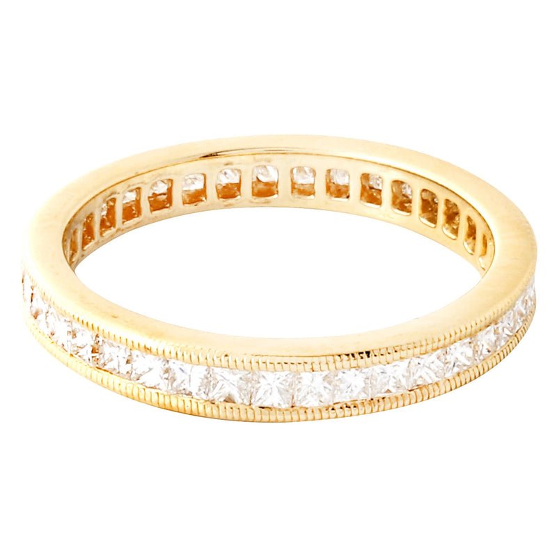 Princess Cut Diamond High Polished Eternity Band