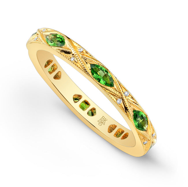 Marquise Cut Tsavorite Eternity Band