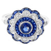 Diamond and Sapphire Flower Mount