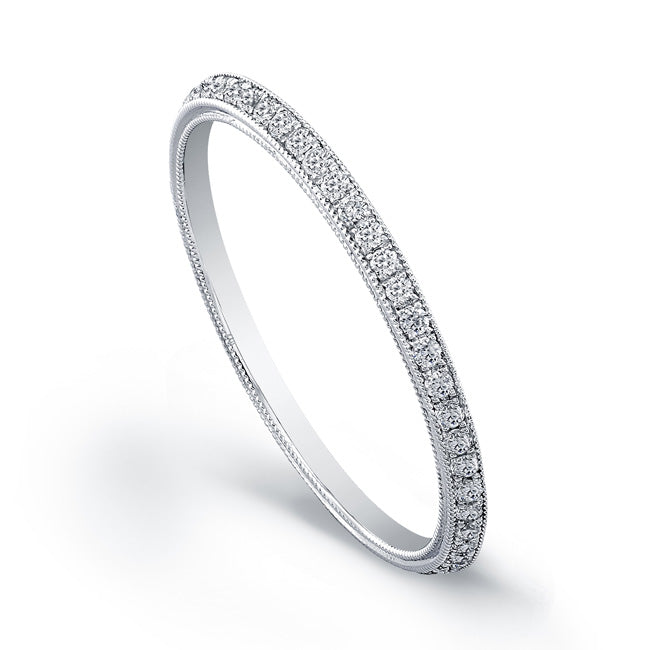 Round Cut Diamond Straight Band