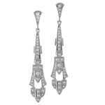 Art-Deco Inspired Diamond Postback Earrings