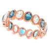 Bezel Set London Blue Topaz and White Sapphire Eternity Band