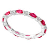 Marquise Cut Ruby and Diamond Eternity Band