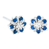 Diamond and Sapphire Snowflake Earrings