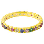 Round Multi-Colored Stone Eternity Band