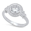 Diamond Halo Engagement Semi-Mount