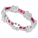 Diamond Berry Clusters and French Cut Ruby Band