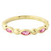 Marquise Cut Pink Sapphire Band Halfway Around