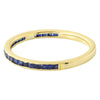 Channel Set French Cut Sapphire Band Halfway Around