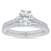 Engraved Diamond Engagement Set