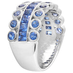 Bezel and Channel Set Blue Sapphire Band