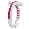 Channel Set Ruby Wrap Around Band