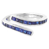 Channel Set Blue Sapphire Wrap Around Band