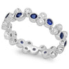 Diamond and Sapphire Bezel Set Band