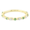 Marquise Cut Diamond and Tsavorite Band Halfway Around