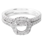 Round Diamond Halo Engagement Set