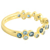 Bezel Set Blue Topaz Band Halfway Around