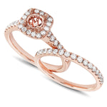 Shared Prong Diamond Wedding Set
