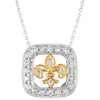 Fleur-De-Lis Diamond Pendant