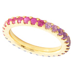 Pop Pink and Purple Marshmallow Eternity Stackable  Band