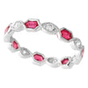Diamond and Ruby Eternity Band