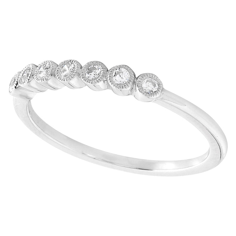 Bezel Set Diamond Fashion Band with Milgrain