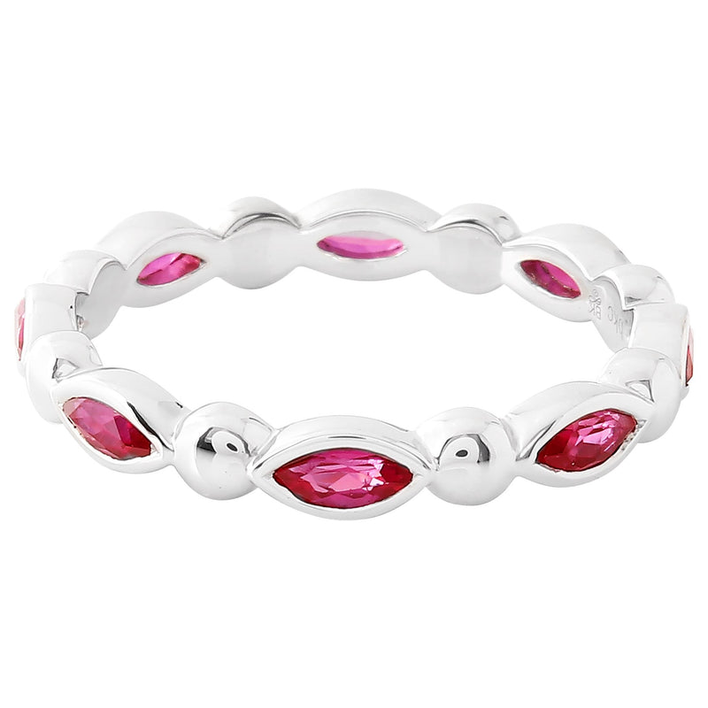 Marquise Cut Ruby Eternity Band