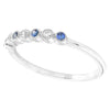 Bezel Set Sapphire and Diamond Fashion Band